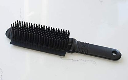 FURemover Plus Pet Hair Rubber Brush with Squeegee, Easily Remove Fur and Lint from Clothing, Carpets and Furniture, Gently Groom Dogs and Cats Wet or Dry, Black, 2 Pack - Image 4