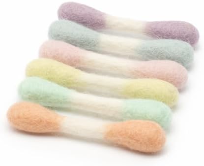 Glaciart One MINI Swabs Cat Toys with Catnip - 6 Pk | Durable for Chew, Cute Cat Toys Interactive Kitty for Boredom, Exercise, & Play | Filled w/Organic Catnip for Anxiety & as Digestive Aid by GlaciartOne