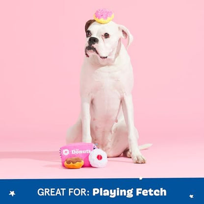 BarkBox Barker's Dozen Donuts 4-in-1 Interactive Plush Dog Toy - Image 5
