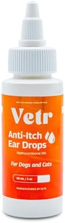vetr Anti-Itch Ear Drops for Dogs - Topical Ear Comfort Support Solution - 2 oz (60mL) - Vet-Formulated in USA by Vetr
