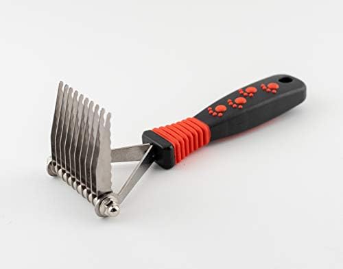 RYAN'S PET SUPPLIES Paw Brothers 10-Blade Dematting Tool for Dog Grooming, Professional Grade, Stainless Steel Blades, Comfort Grip, Gentle on Skin - Image 2