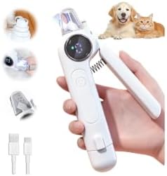 Dog Electric Nail Clippers & Grinder with Light, Quiet Cats Nail Trimmer by BASILKIT