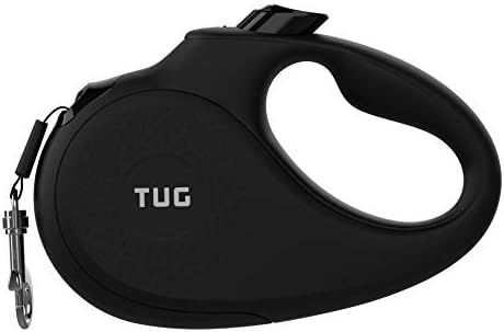 TUG Monochrome Tiny 360° Tangle-Free Retractable Dog Leash | Cat Leash | 10 ft Strong Nylon Tape (Tiny, Black) - Image 3