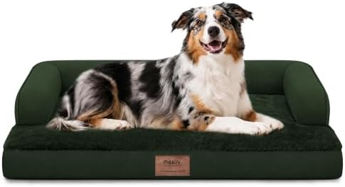 MEKIY Orthopedic Washable Dog Bed with Bolster for Large Sized Dogs by Mekiy