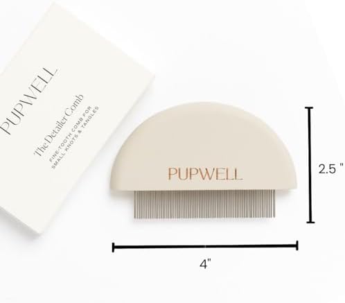 Pupwell Detailer Comb for Removing Tear Stains, Crust, and Eye Mucus and Small Tangles - Image 7