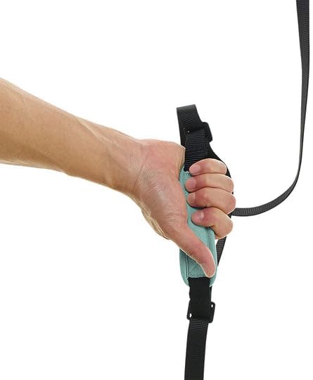 Gooby Wristband Surfer Leash with Traffic Handle - Seattle Blue, 6 FT - Comfortable Handsfree Leash with Adjustable Dual Handle and Additional Hook