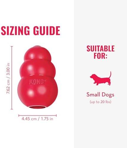 KONG Classic Stuffable Dog Toy, Natural Rubber Chew, for Small Dogs - Image 5