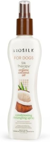 BioSilk Silk Therapy Conditioning Detangling Dog Spray, 7 Fl Oz Bottle by BioSilk