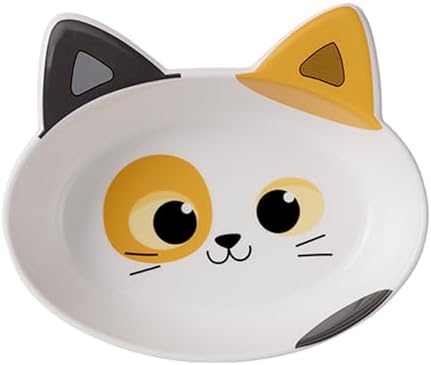 The Cat Ladies Ceramic Cat Bowls - Whisker Friendly Food Bowl - Cute Pet, Kitten Plates - Dishes for Indoor Cats - Dish for Wet Food & Water - Platos para Gatos - Calico, Small by TheCatLadies