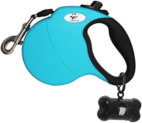 13 ft Retractable Dog Leash, Blue, S by CROWN+PAWS