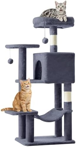 DUMOS 44 Inch Cat Tree Tower with Natural Sisal Scratching Posts by DumosLifestyle