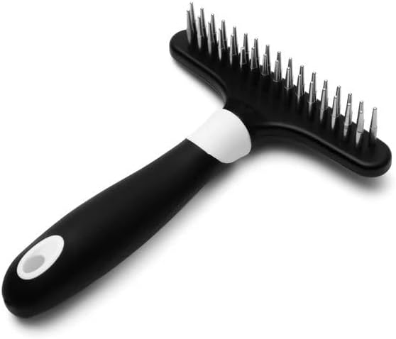Fuller Brush Undercoat Pet Rake - 33 Sturdy Tapered Steel Pins Inset into Polypropylene Head - Ergonomically Designed Rubberized Handle - Reduce Tangles, Remove Loose Undercoat for Shed-Free Groom by FullerBrush