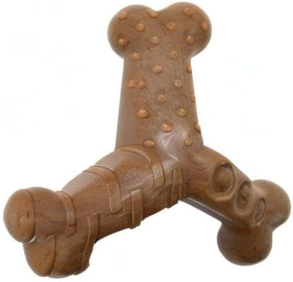 Chew King by Mammoth Dog Bacon Lovin’ Wishbone, Nylon Bones, Textured Bacon Flavored Chew Toy, for All Breed Sizes