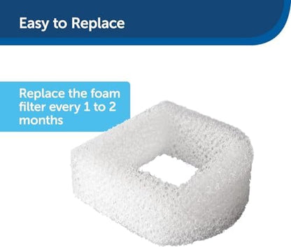 PetSafe Drinkwell Replacement Foam Filters Compatible with PetSafe Ceramic and Stainless Steel Pet Fountains, for Water Dispensers for Dog, 2 Count Pack - PAC00-13711, White (Pack of 2) - Image 3