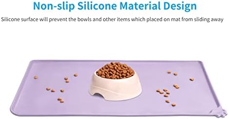 AUDWUD Waterproof Silicone Pet Feeding Mats,Anti Slip Dog Food Bowl Pad - Image 2