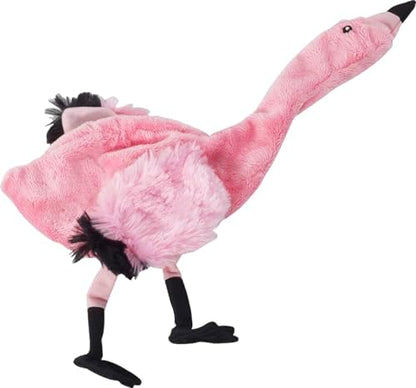SPOT Skinneeez Flamingo 13 Inch Stuffing-Free Plush Squeaky Dog Toy – Soft Interactive Chew Toy for Small and Medium Dogs – Mess-Free Play for Light & Moderate Chewers - Image 4