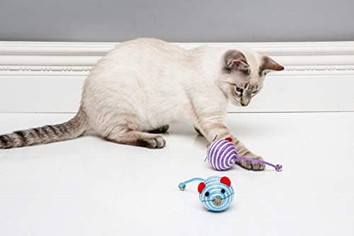 Hartz Cattraction Bell Mouse Cat Toy with Two Silver Vine & Catnip Sisal Mice - 2 Pack, All Breed Sizes - Image 5