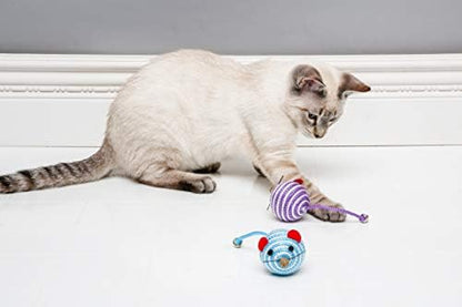 Hartz Cattraction Bell Mouse Cat Toy with Two Silver Vine & Catnip Sisal Mice - 2 Pack, All Breed Sizes - Image 5