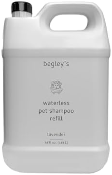 Begley's No Rinse Waterless Pet Shampoo, Bathless Cleaning, Deodorizing, and Odor Removal for a Shiny, Fresh Smelling Coat - Effective for Dogs, Puppies, and Cats - Refill, Fresh Lavender by Begleys