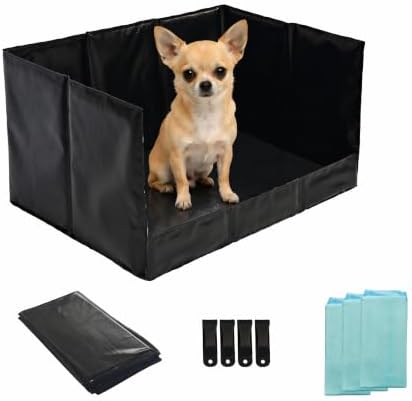 Dog Litter Box, Waterproof Foldable Pee Pad Holder, Dog Potty Tray by Unknown