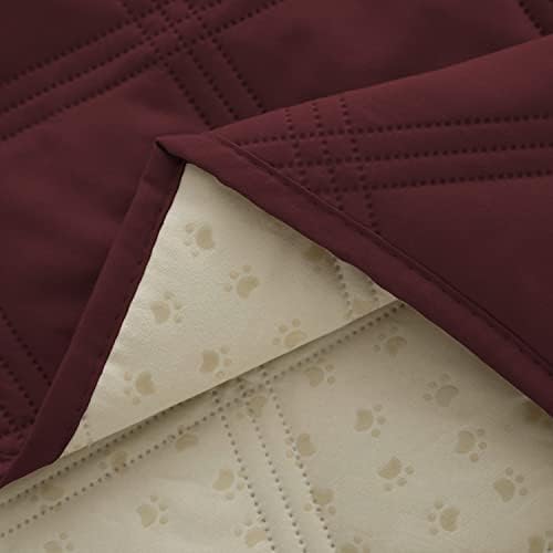 Ameritex Waterproof Dog Bed Cover Pet Blanket with Anti-Slip Back for Furniture Bed Couch Sofa (40x50 Inch (Pack of 1), Burgundy) - Image 3