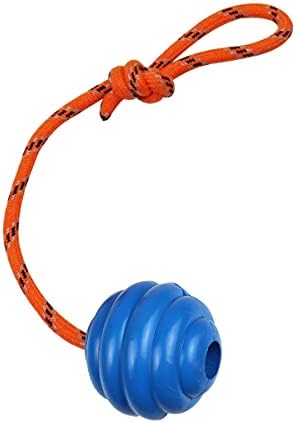 K9 Training Ball with Rope - Indestructible Dog Toy for Training, Pull, Throw, Tug and Fetch - Belgian Malinois Gifts (Blue) - Image 2