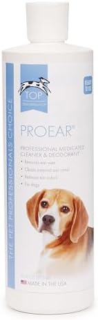 Top Performance ProEar Professional Medicated Ear Cleaners — Versatile and Effective Solution for Cleaning Dog and Cat Ears, 16 oz. by PetEdge
