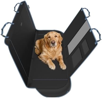 Skechers Dog Car Seat Cover for Pets GOGA MAT, Seat Extender for Dogs Waterproof Seat Cover Hammock Heavy Duty Scratch Proof Nonslip Durable Back Seat Covers for Cars Trucks and SUVs,Black by Unknown