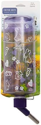Lixit® Critter Bright Water Bottles for Hamsters, Rabbits, Chinchillas, Ferrets, Guinea Pigs and Other Small Animals - Made in USA (Blue (Pack of 2), 32 Ounce) - Image 4