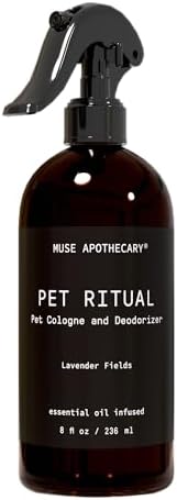 Muse Apothecary Pet Ritual Pet Cologne Spray for Dogs - Dog Perfume Spray Long Lasting After Bath - Pet Perfume for Dogs - Essential Oils Infused - 8oz, Lavender Fields by MuseApothecary