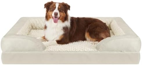 INVENHO Orthopedic Large Dog Bed, Washable Waterproof, Egg-Crate Foam Dog Couch Bed with Washable Removable Cover, Waterproof Lining and Nonskid Bottom by INVENHO