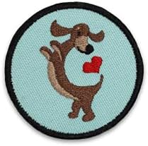 K9 Sport Sack Dog Patch for Dog Carrier Backpack (Dachshund Heart - Blue) by K9SportSack