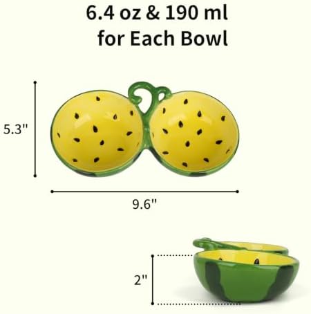 10° Tilted Ceramic Cat Bowls Set - Elevated Food & Water Dishes, Ergonomic Design for Cats, Kittens & Small Dogs, 9.4" x 5.1" x 2.3" (Yellow) - Image 6