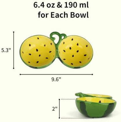 10° Tilted Ceramic Cat Bowls Set - Elevated Food & Water Dishes, Ergonomic Design for Cats, Kittens & Small Dogs, 9.4" x 5.1" x 2.3" (Yellow) - Image 6