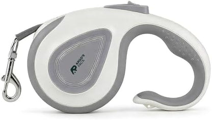 Argo's Pack Heavy-Duty Retractable Dog Leash - 16.4ft Tangle-Free Automatic Pet Walking Leash with One-Hand Brake & Lock, Durable Reflective Nylon Tape for Small Medium Dogs Up to 50 lbs (Grey) by Unknown