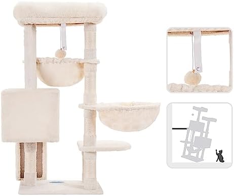 Hey-brother Cat Tree Tower with Large Bed, Hammocks, Scratcher, MPJ006SM - Image 7
