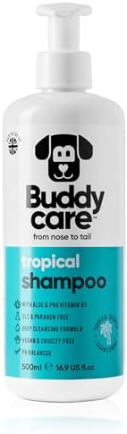 Tropical Dog Shampoo by Buddycare | Dry Skin & Itchy Skin Relief for Smelly Dogs | Deep Cleansing Shampoo for Dogs Puppy Sensitive Skin | Dog Shampoo & Conditioner | with Aloe & Vitamin B5 (16.90oz) by Unknown
