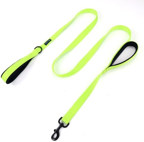 Wagtime Club Heavy Duty Double Handle Dog Leash for Large Medium Small Dogs by Waggin+Tails