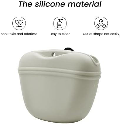 AUDWUD Silicone Dog Treat Pouch with Clicker Magnetic Closure Secure Clip - Image 2