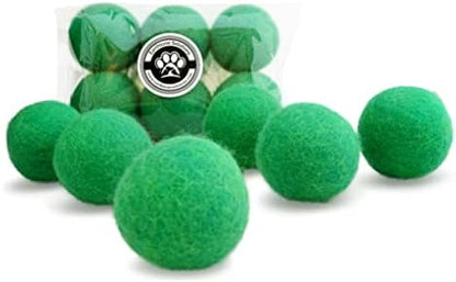 Felted Wool Cat Ball Toys, Green, 6PCS by EarthtoneSolutions