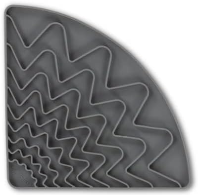 Messy Mutts 628043607996 Triangle Dog Licking Mat Grey