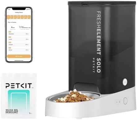 PETKIT Automatic Cat Feeder, 2.4G WiFi Automatic Dog Feeder, App Control Pet Food Dispenser with Triple Fresh-Lock System, Schedule Feeding, Food Shortage Alert, Dual Power-Charge&Battery,3L Capacity by Unknown