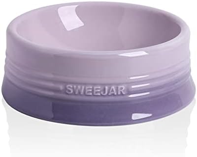 Sweejar Gradient Dog Bowl, Ceramic Dog Food Dish for Large Dogs and Large Cat, Porcelain Pet Bowl for Food and Water 32 oz (Gradient Purple) by Sweejarco1949
