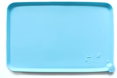 Hoki Found Large Silicone Non Slip Pet Dog Cat Bowl Mats - Waterproof Food Mats for Carpet - Arctic by Hoki+Found