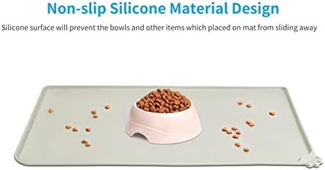AUDWUD Silicone Waterproof Dog Cat Pet Feeding Mats,Anti-Slip Pet Bowl Mats,Pet Feeding Mat - Image 2