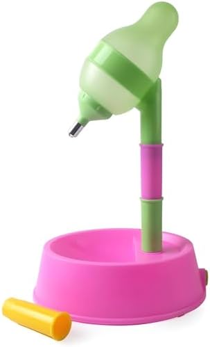 NACOCO Pet Standing Water Dispenser Cat Dog Standing Bowl with Detachable Pole Automatically Feeding Water Height Adjustable (Red) by HOME