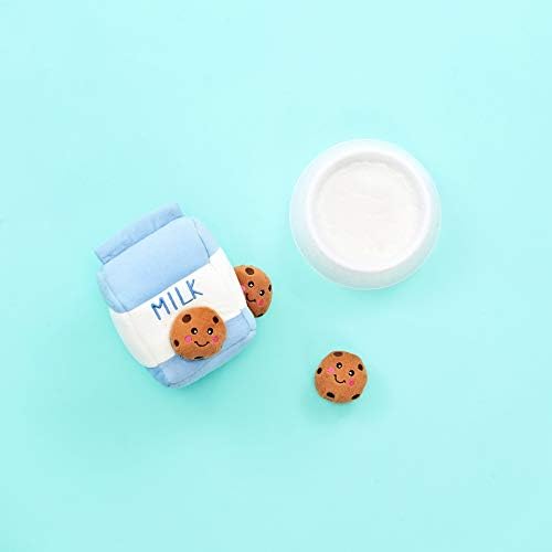 ZippyPaws Burrow Hide & Seek Plush Puzzles - Milk and Cookies - Image 4
