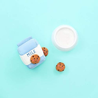 ZippyPaws Burrow Hide & Seek Plush Puzzles - Milk and Cookies - Image 4