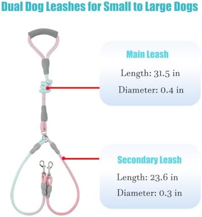 JiangYanus Double Dog Leash for Two Dogs Walking, No Tangle Dual Dog Leash - Image 7