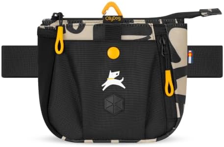 OllyDog Backcountry Day Bag | Dog Training Treat Pouch | Eco-Friendly Recycled Fabric Fanny Pack with Zipper Closure, Built-in Poop Bag Dispenser & Adjustable Waist Belt (Ciao) - Image 2